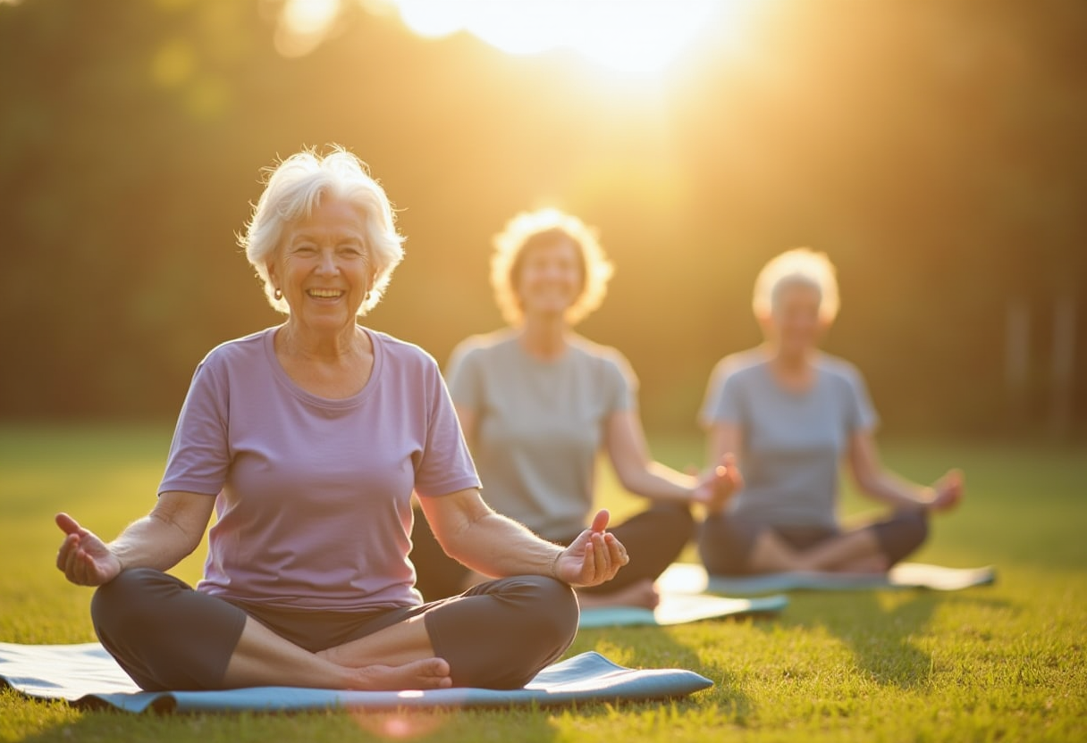 Спокоен залез с йога практика